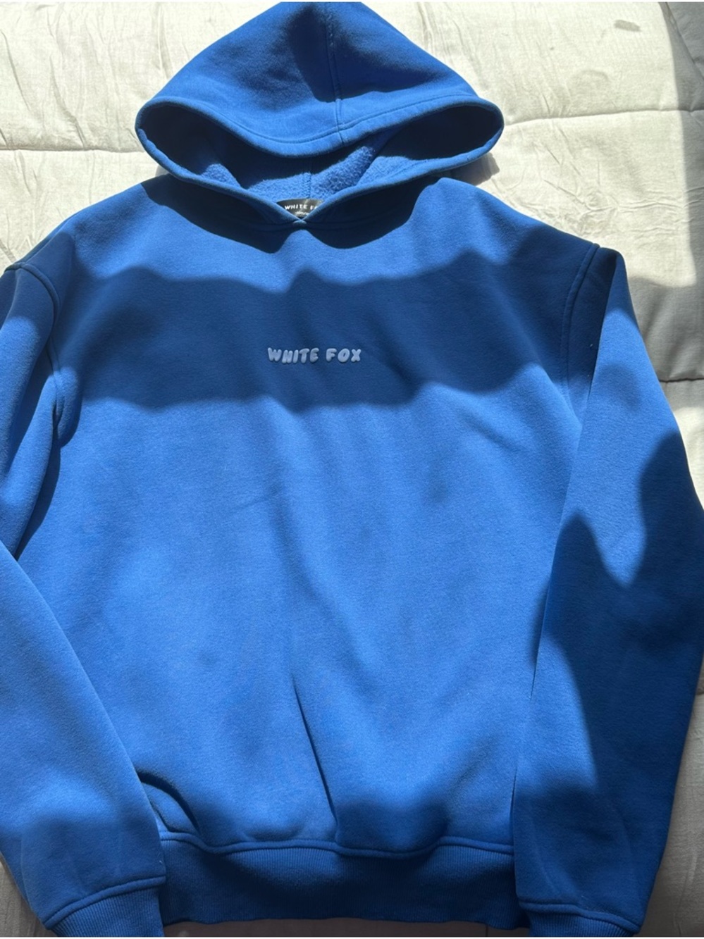 White Fox Boutique Royal Blue Hoodie with Chest Logo